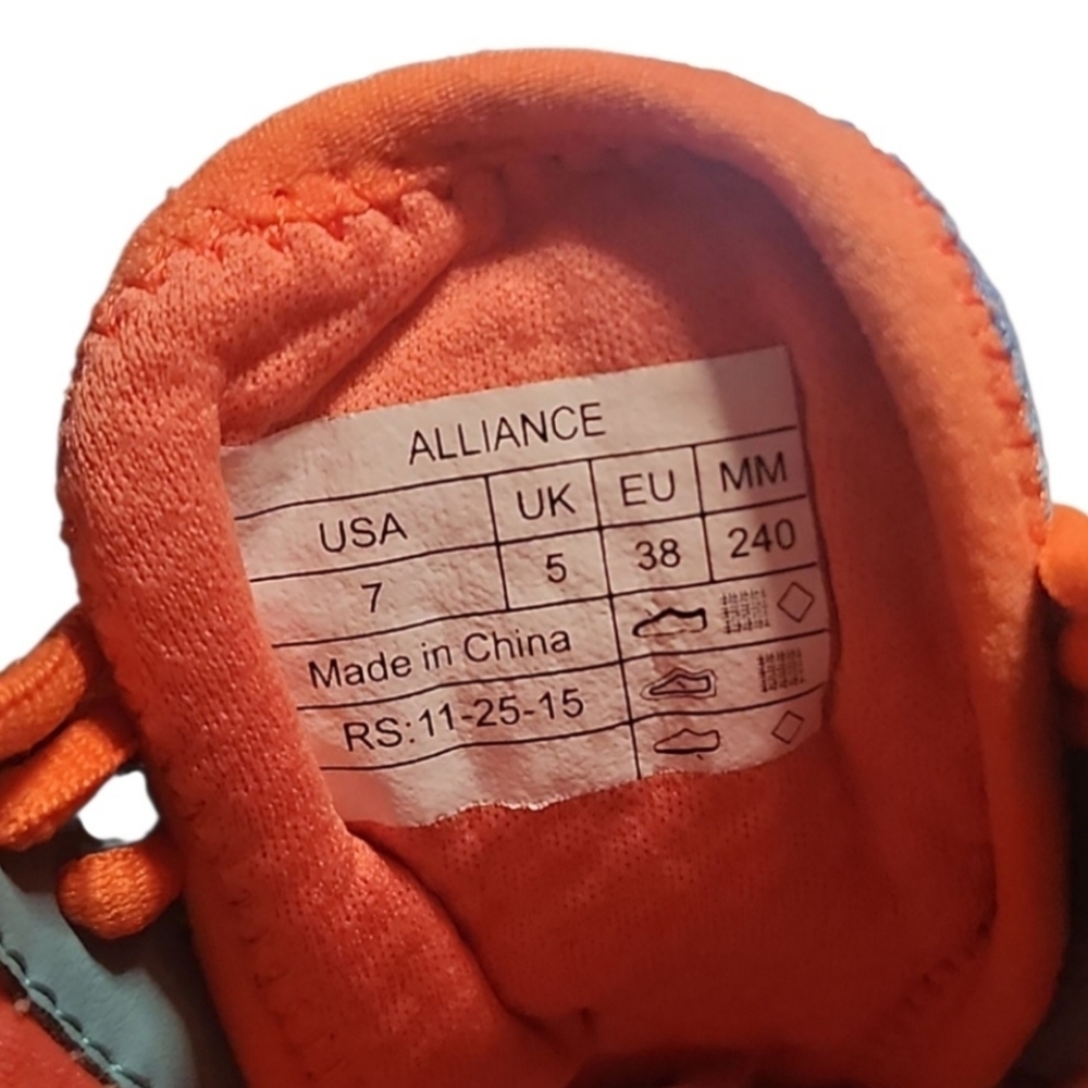 Vionic Women Alliance Comfort Walking Shoe Running Sneaker Sz 7 Blue Teal Orange - Picture 7 of 8